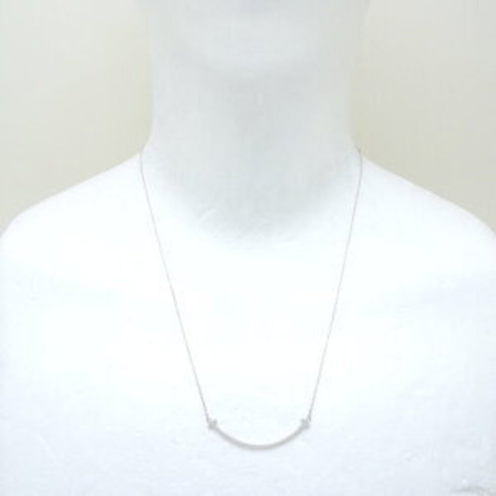 TIFFANY Co T Smile Necklace Silver